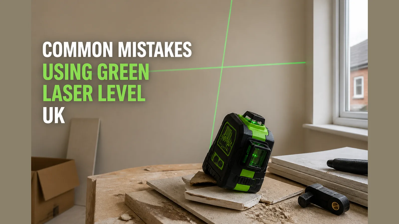 UK guide visual for common mistakes using green laser level UK